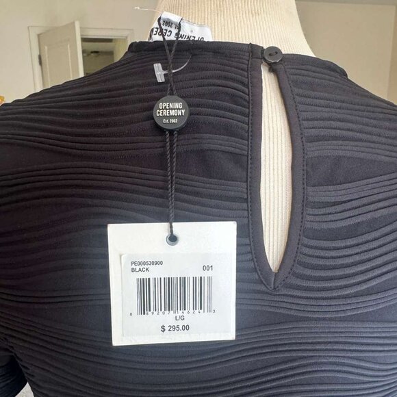 NWT Opening Ceremony “Wave” Dress Black size L - Picture 4 of 7